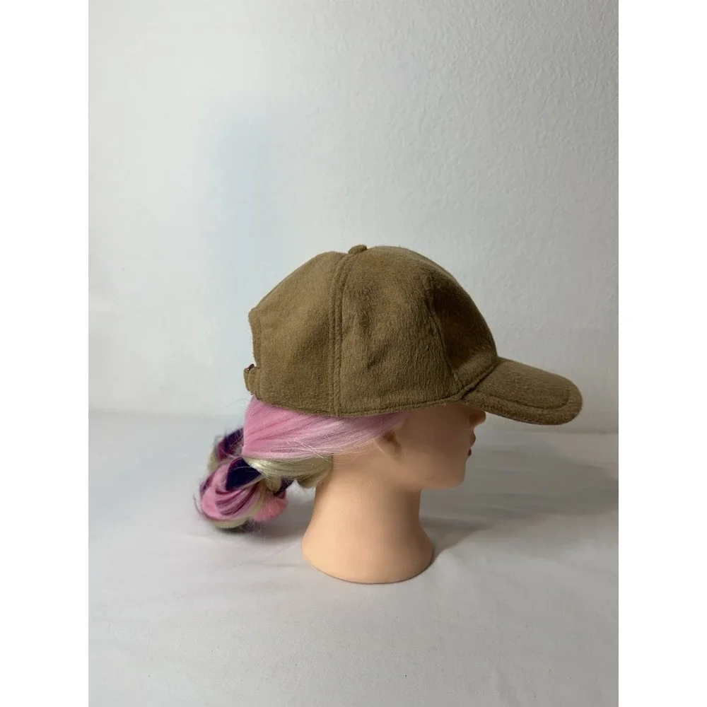 Abercrombie & Fitch Tan Wool Blend  Trucker Hat Cap‎ 21.5" Strap Back Unisex - Picture 2 of 9